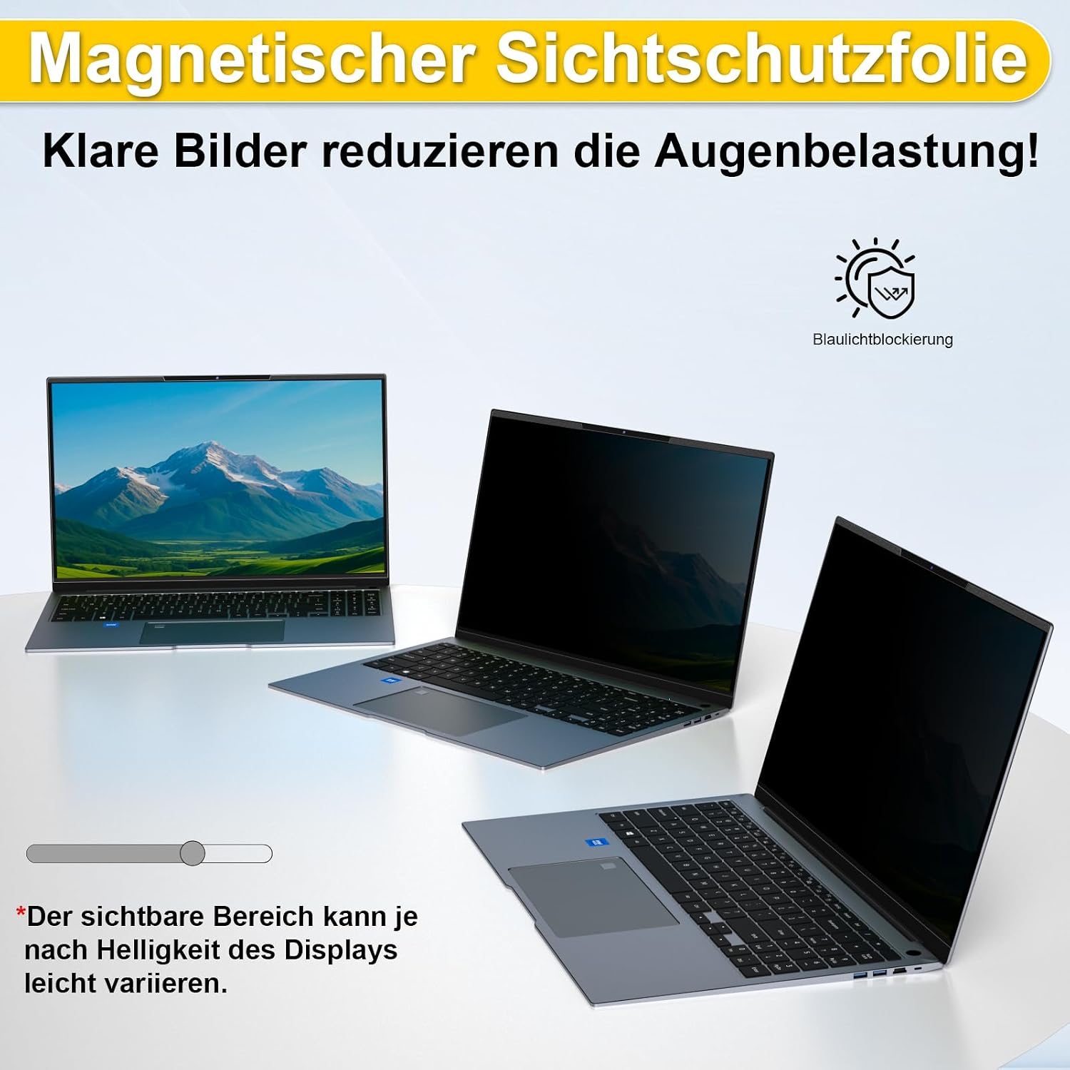 Detalle de STARY magnetische Blickschutzfolie für Laptop 16 Zoll (16:9) – Anti-Spy & Blaulicht-/Blendfilter