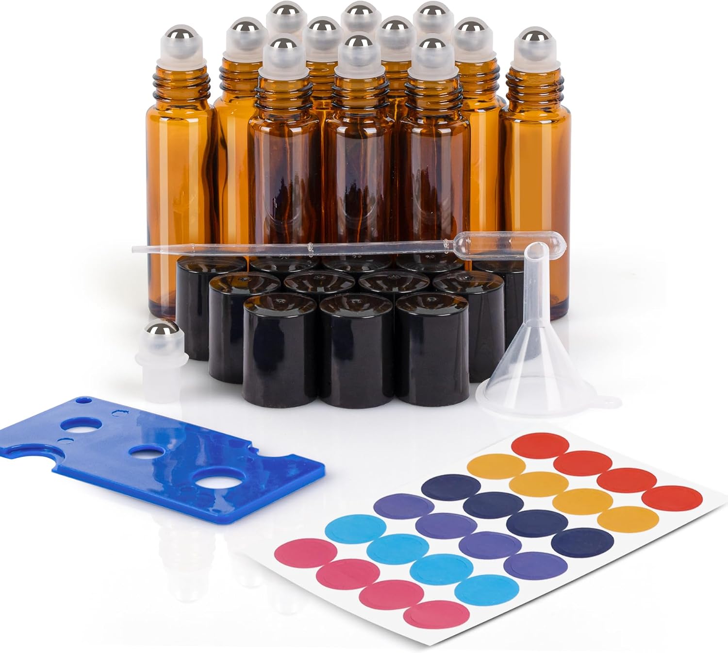 Detalle de ComSaf PG2654 roll-on-flaskor för eteriska oljor, 10 ml, 12-pack