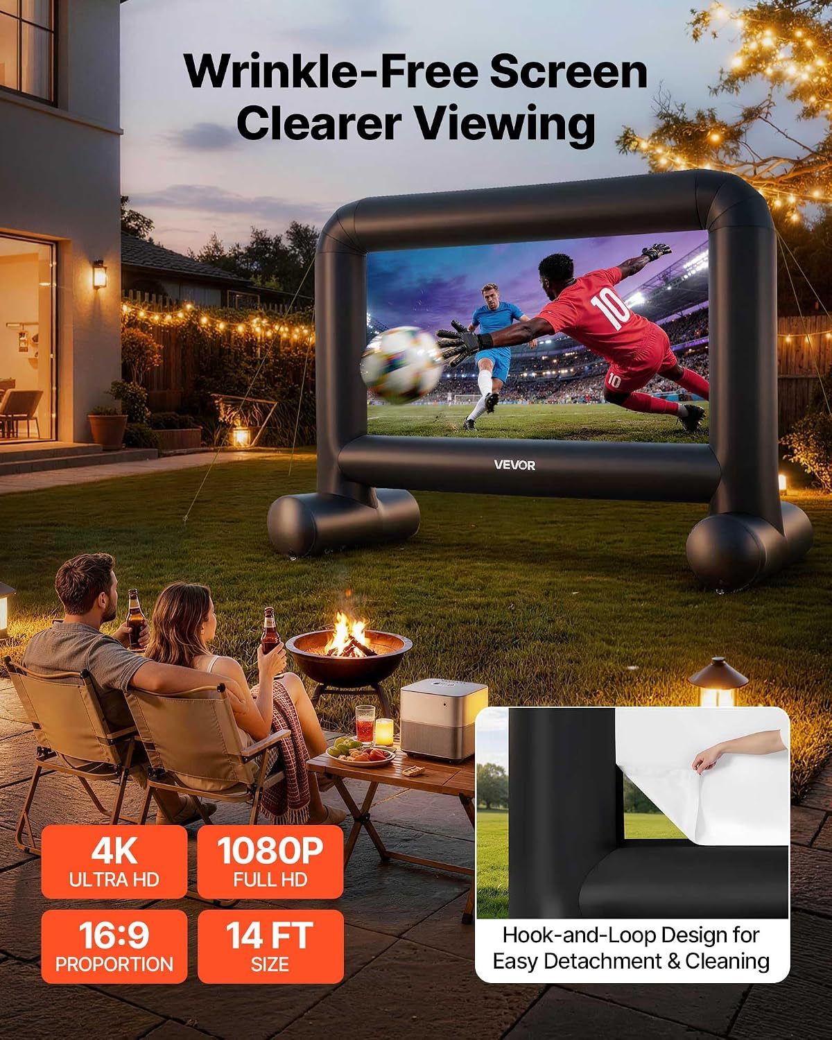 Thumbnail 1 de VEVOR 14 ft Inflatable Movie Screen for Outdoor Projection