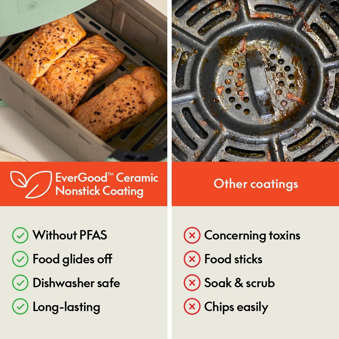 Thumbnail 5 de bella 4Qt Slim Air Fryer with Fits-anywhere Kitchenware in Seaglass