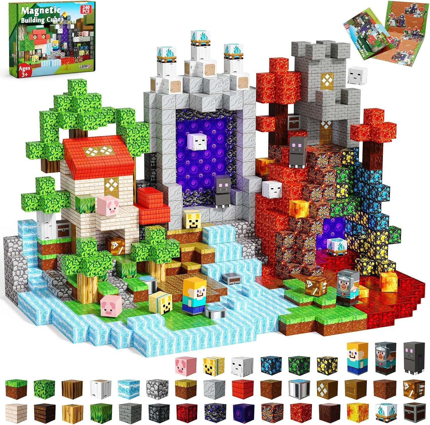 Detalle de Blocs de Construction Magnétiques Aventure 240 pièces 🧲