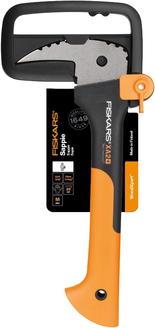 Detalle de Fiskars WoodXpert XA2 1003622 huggkrok, 34,8 cm med härdat stålblad
