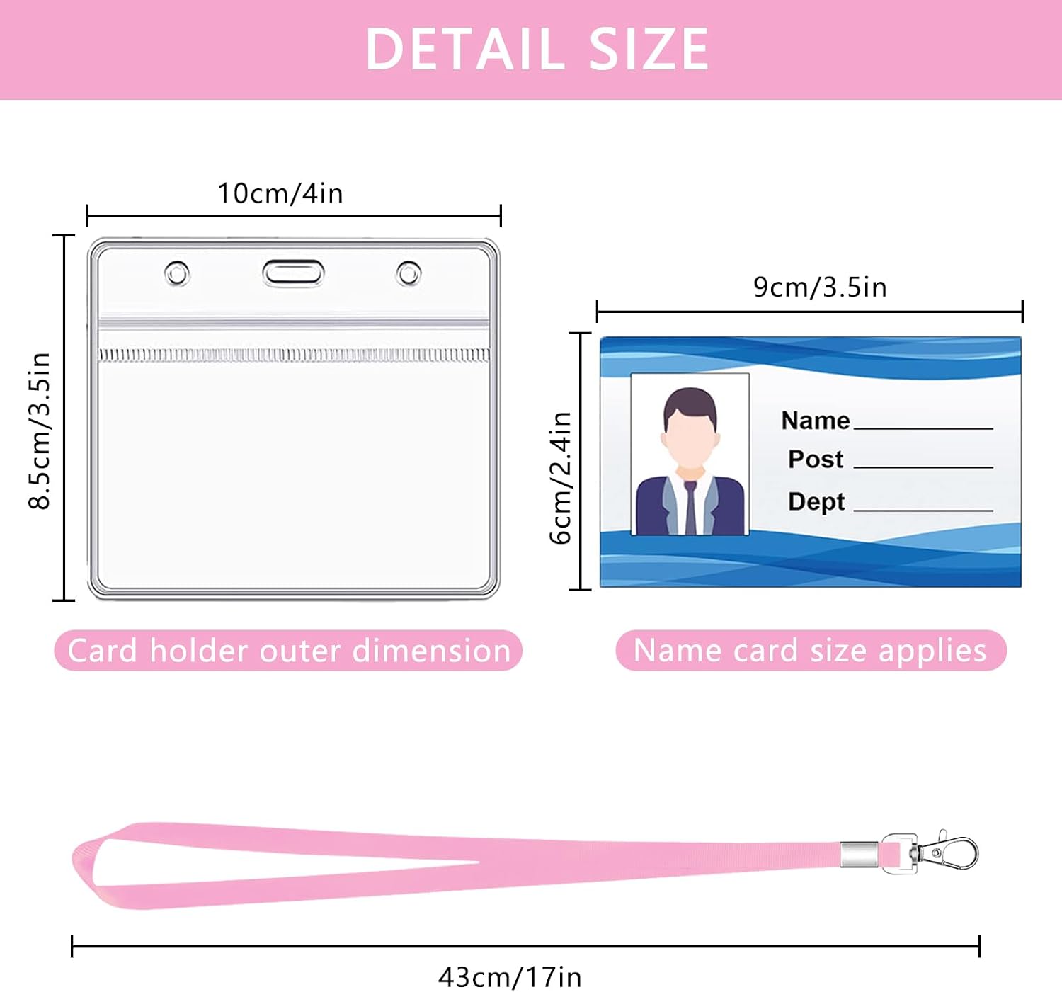 Thumbnail 1 de Lanyards with card holders 45 cm