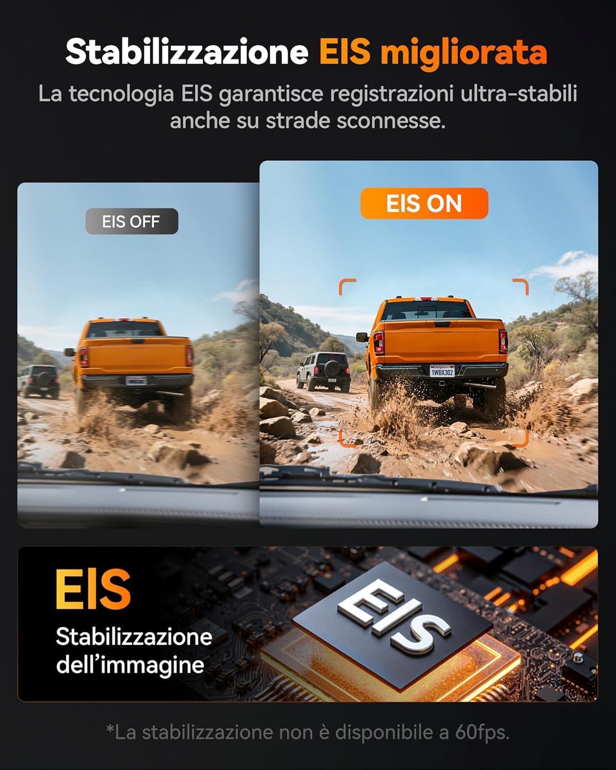 Thumbnail 4 de WOLFBOX X3 PRO Dashcam auto duale anteriore e posteriore con STARVIS 2 IMX675, 2,5K 60 FPS e ADAS