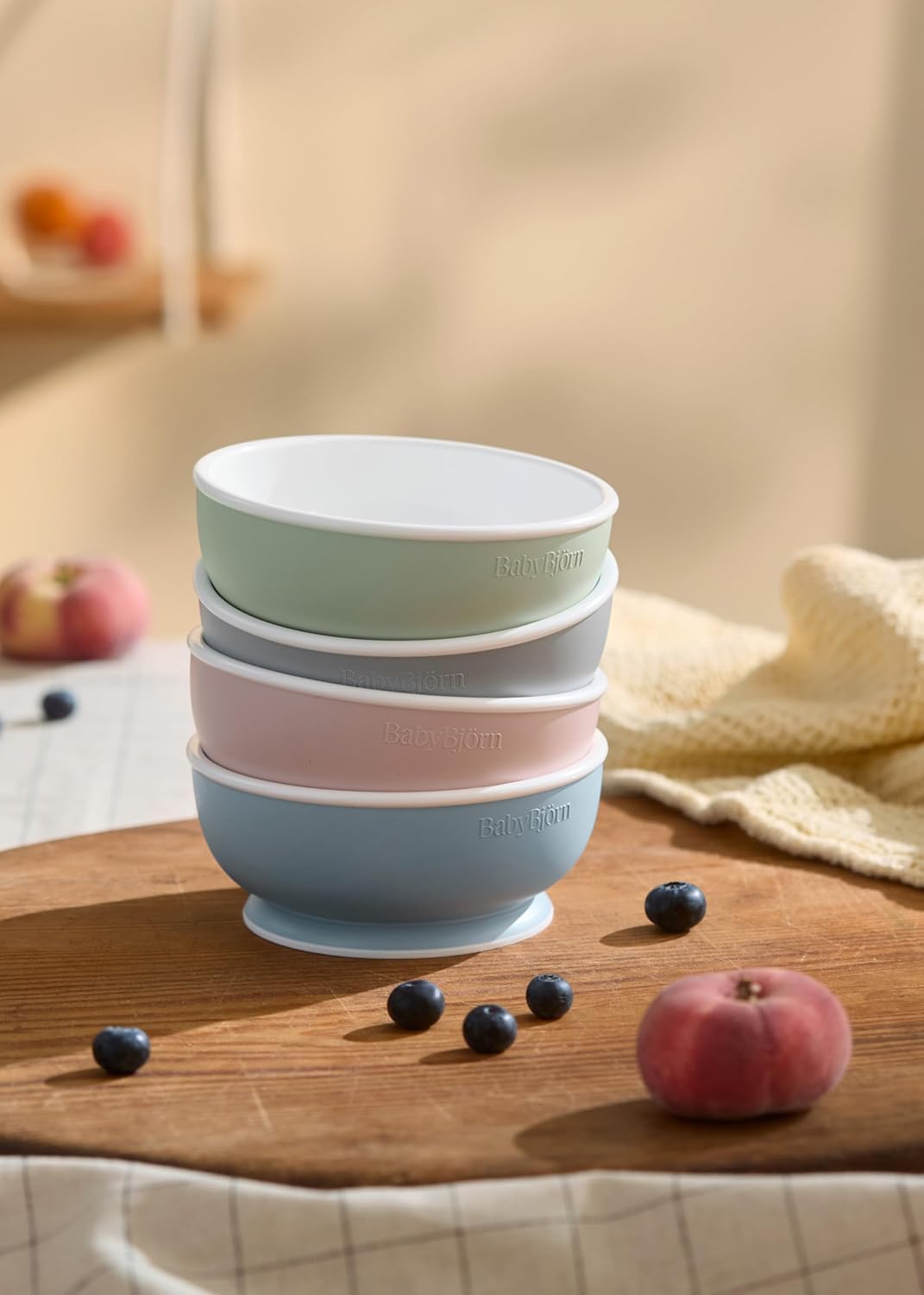 Thumbnail 4 de BabyBjörn Lot de 2 bols pour bébé Rose pastel (sans BPA, sans PVC)