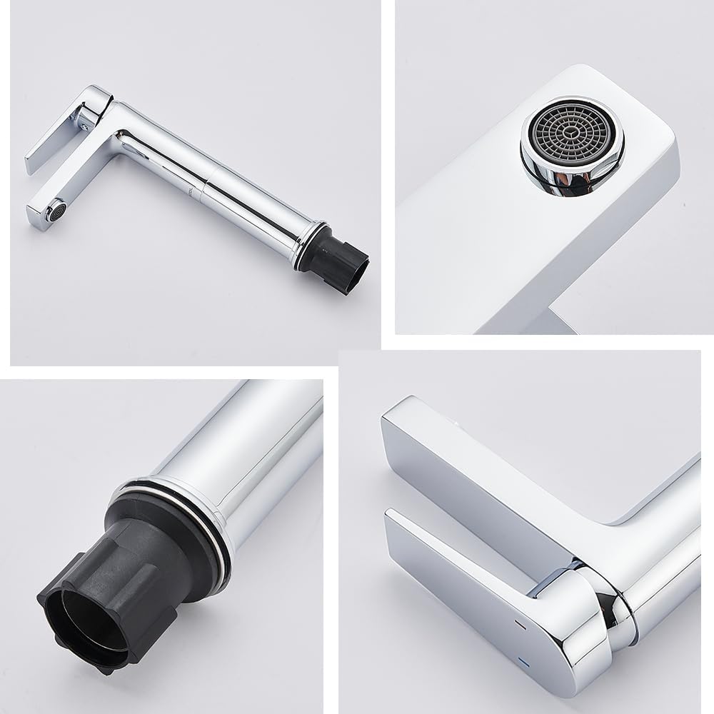 Thumbnail 4 de GRICOL Mitigeur Lavabo en Laiton Massif – Robinet Monocommande Chrome Argent