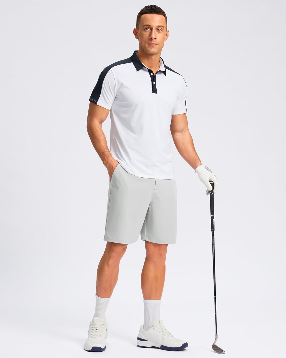 Detalle de Pudolla Men’s Casual Shorts (7”/9”) Lightweight Golf Shorts with 3 Pockets