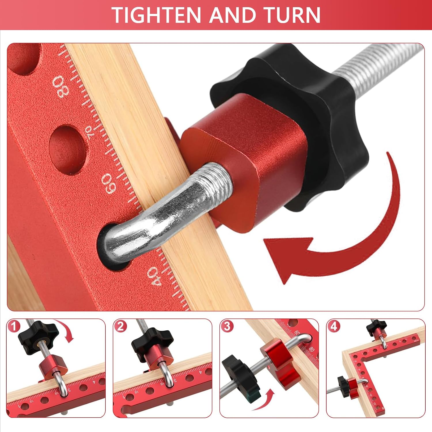 Detalle de Coredonlan Woodworking Corner Clamps, 4-Pack
