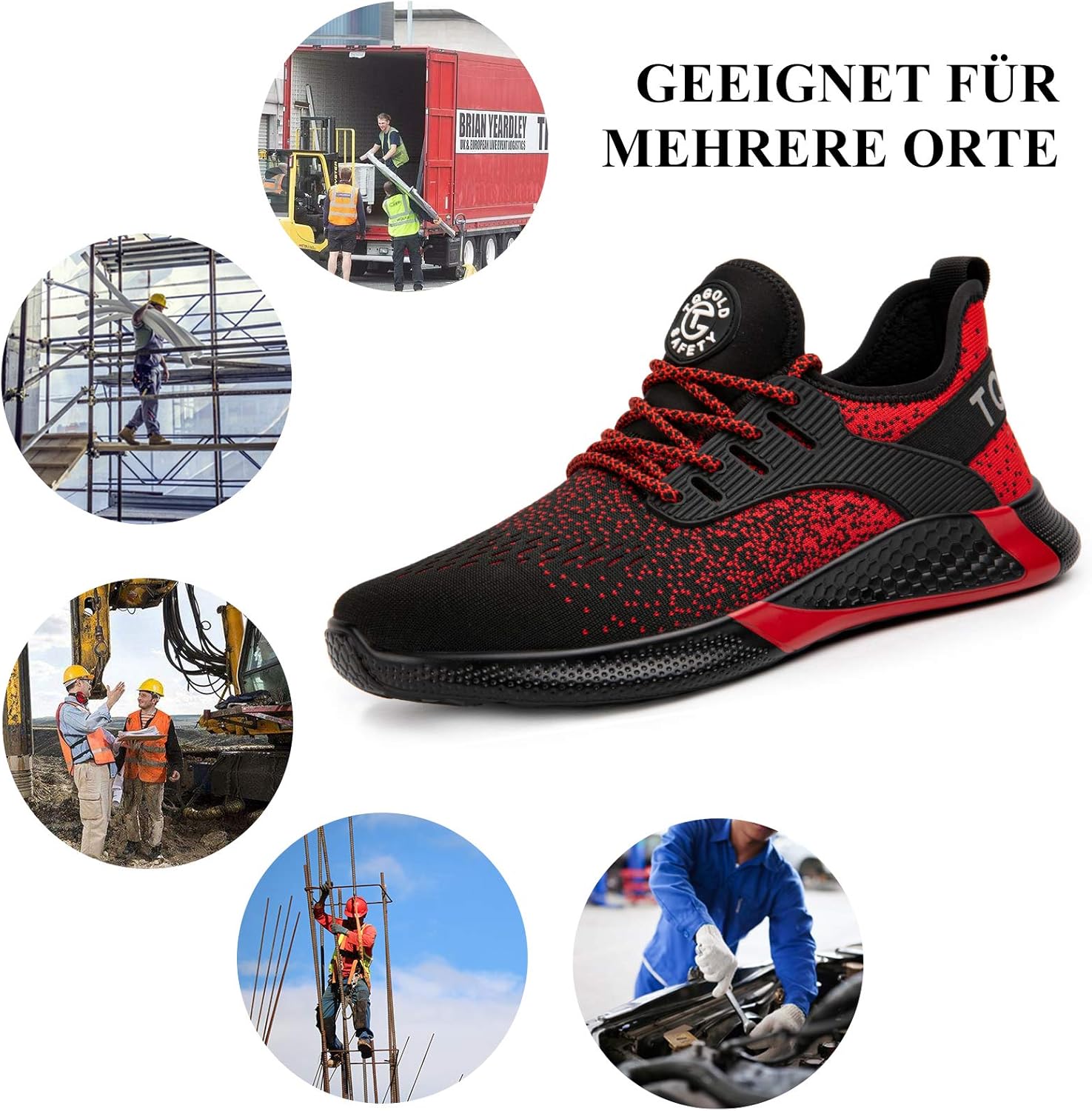 Thumbnail 6 de AONETIGER Sicherheitsschuhe mit Stahlkappe – leichte, atmungsaktive Schutzschuhe für Herren & Damen