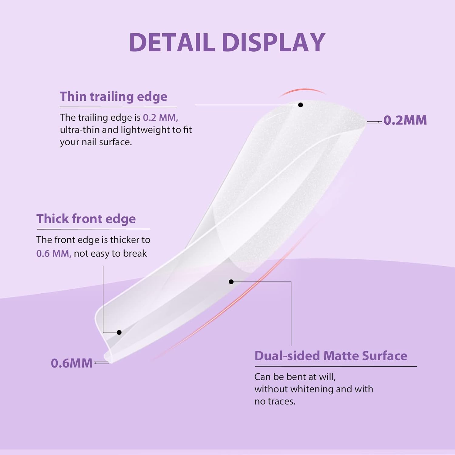 Detalle de SAVILAND Gel Nail Tips Kit, 500 Pieces