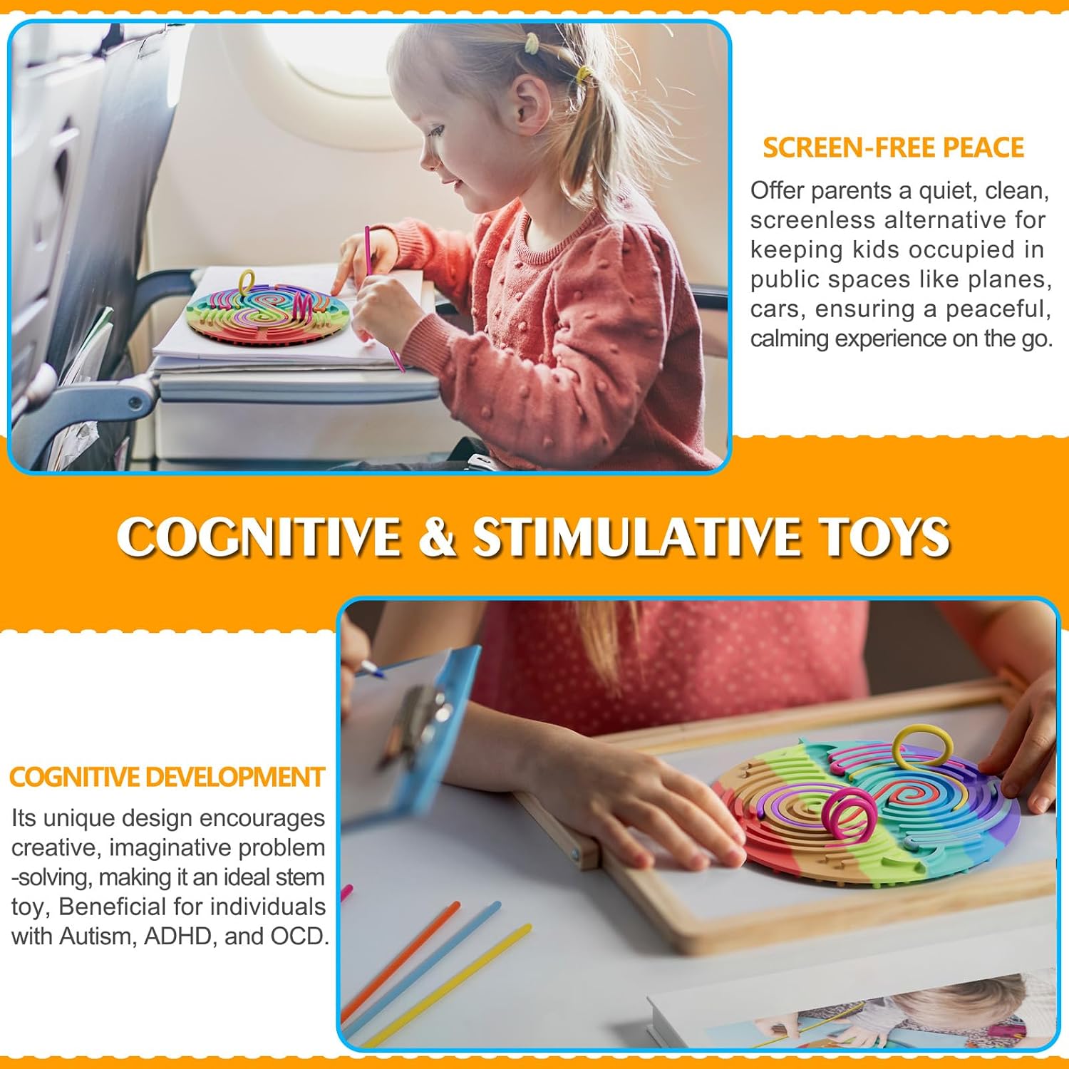 Thumbnail 3 de Sensory Activity Board for Kids calm travel toy 🎲