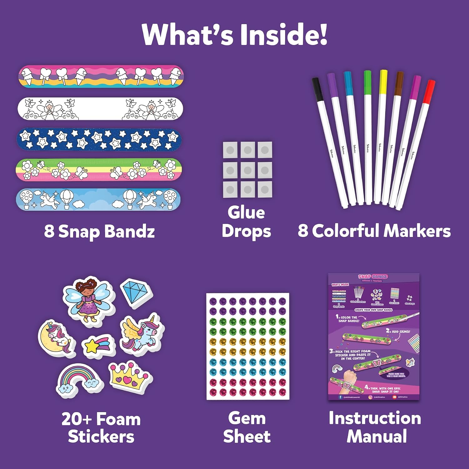 Thumbnail 4 de Skillmatics DIY Snap Bandz 8 pack 8.6