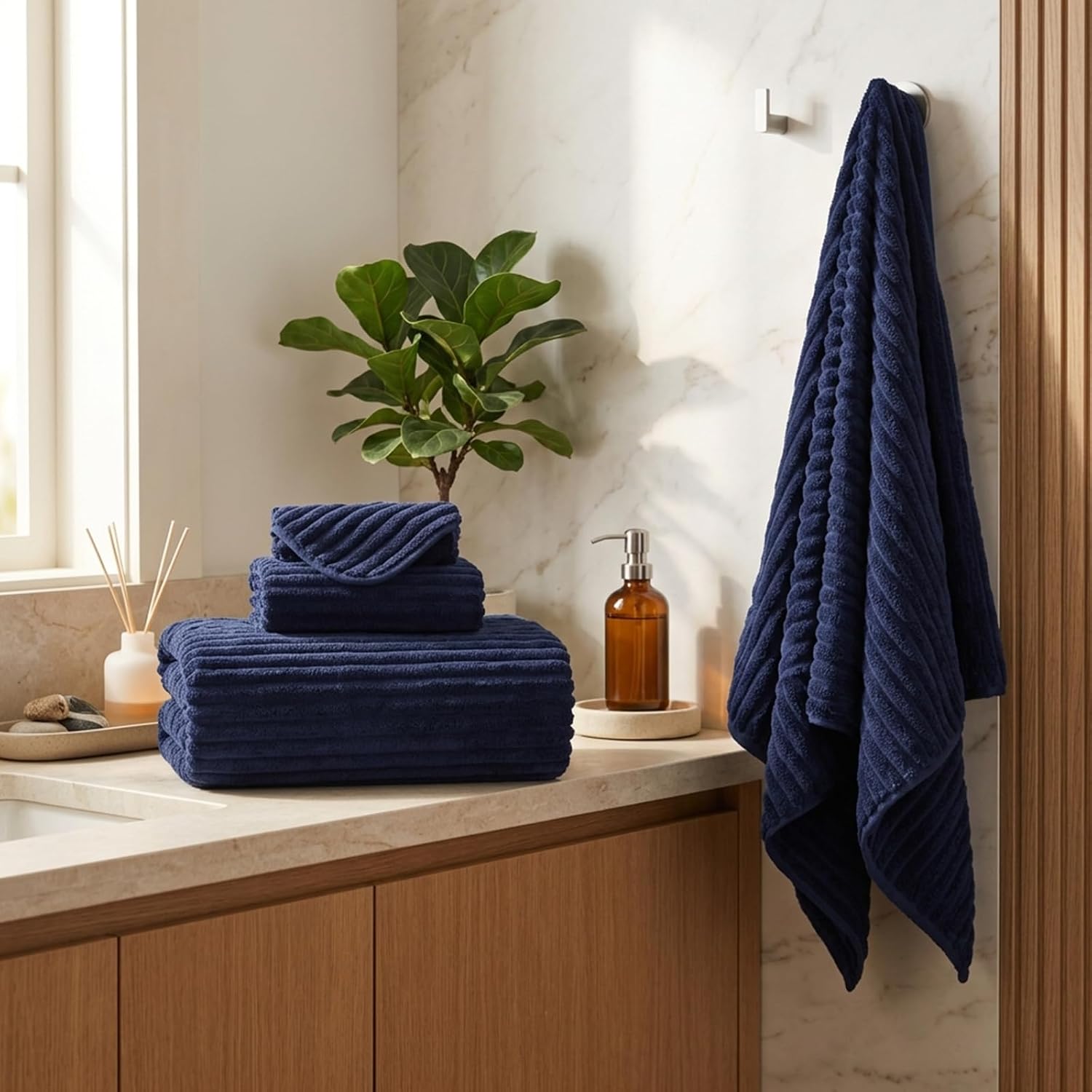 Detalle 1 de NALIVO Bath Towel Set 40" x 80