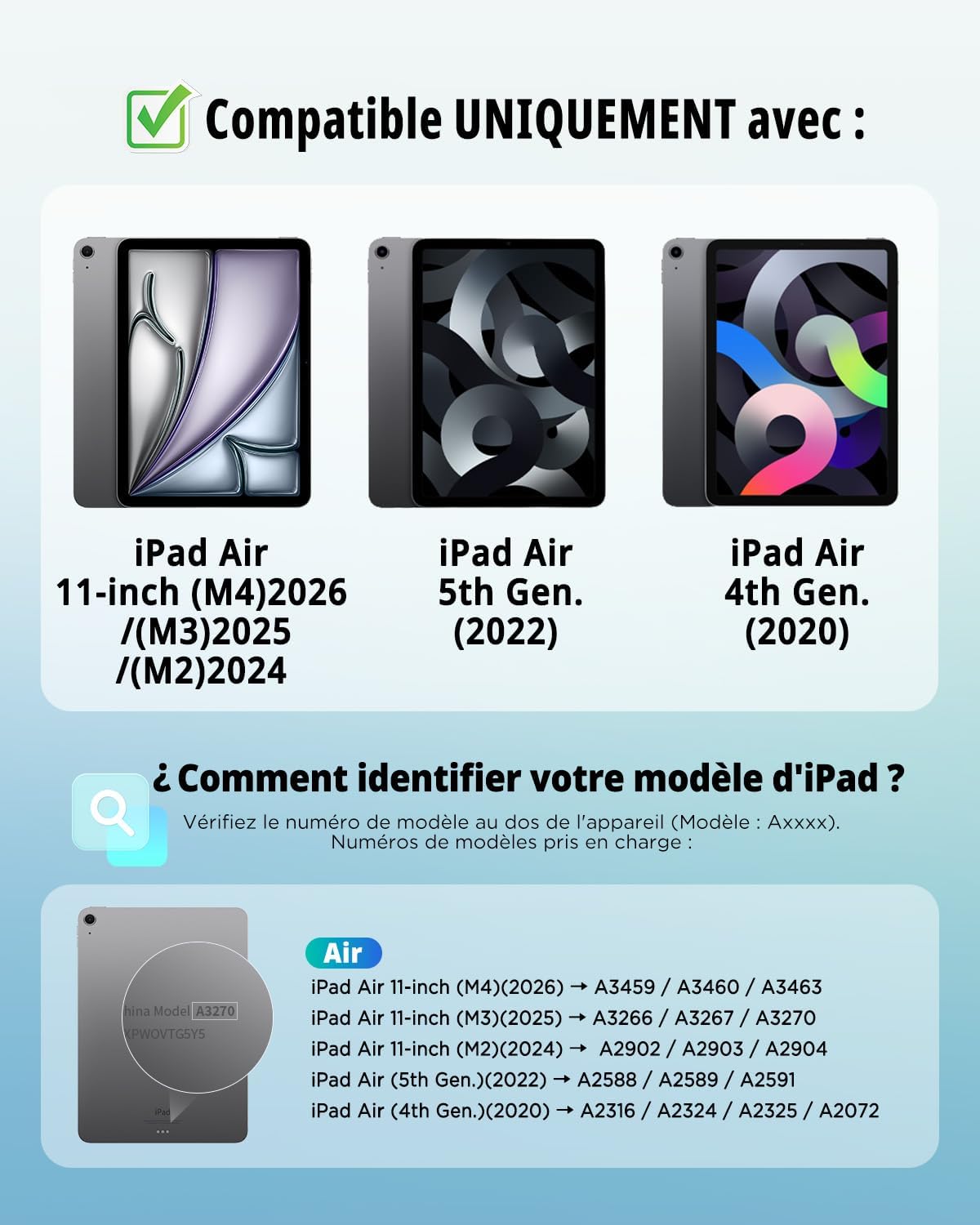 Thumbnail 1 de CACOE clavier étui iPad Air 11 avec rétroéclairage