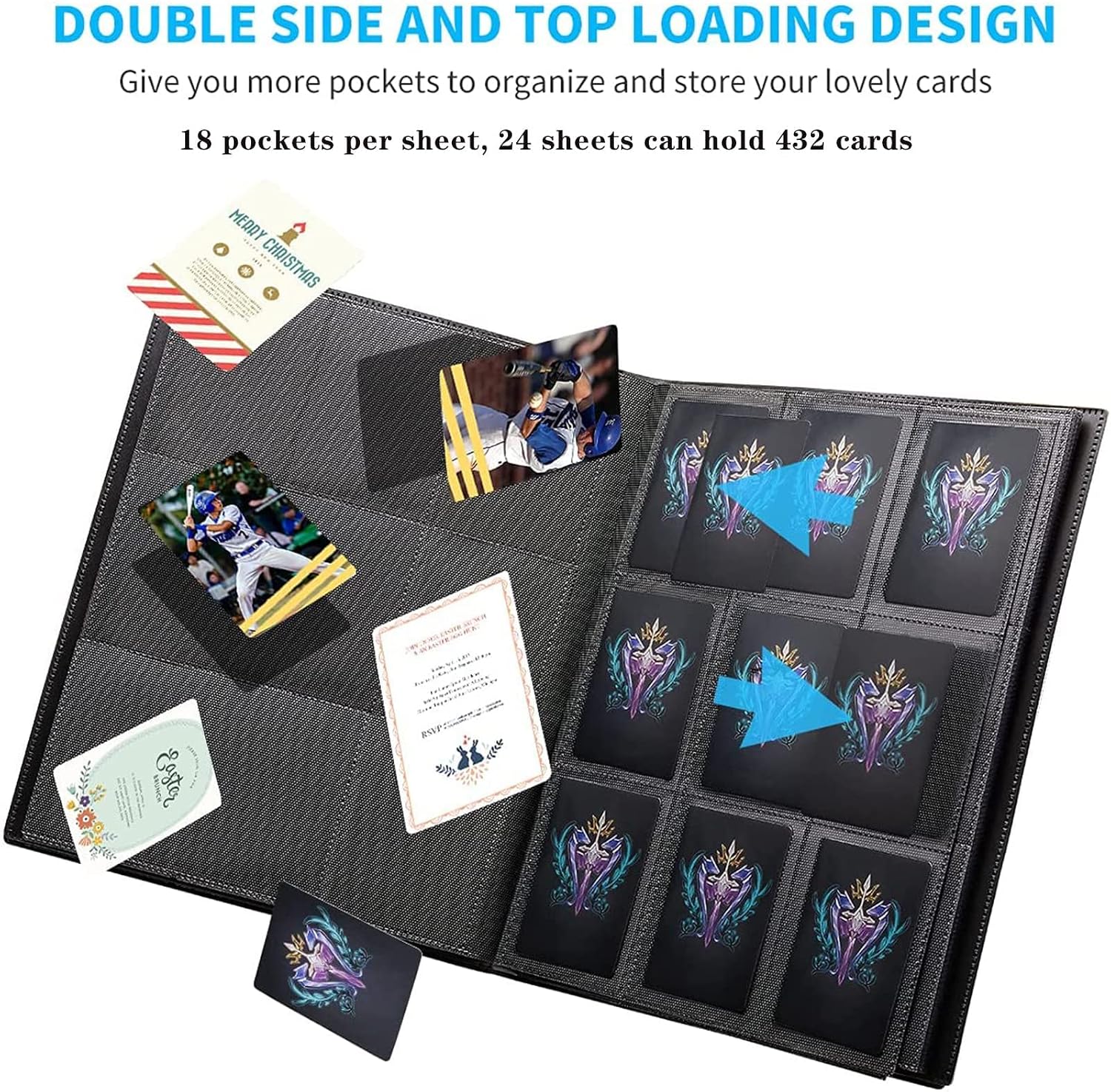 Thumbnail 1 de WAIZHIUA 9 Pocket Card Binder 432 Pockets