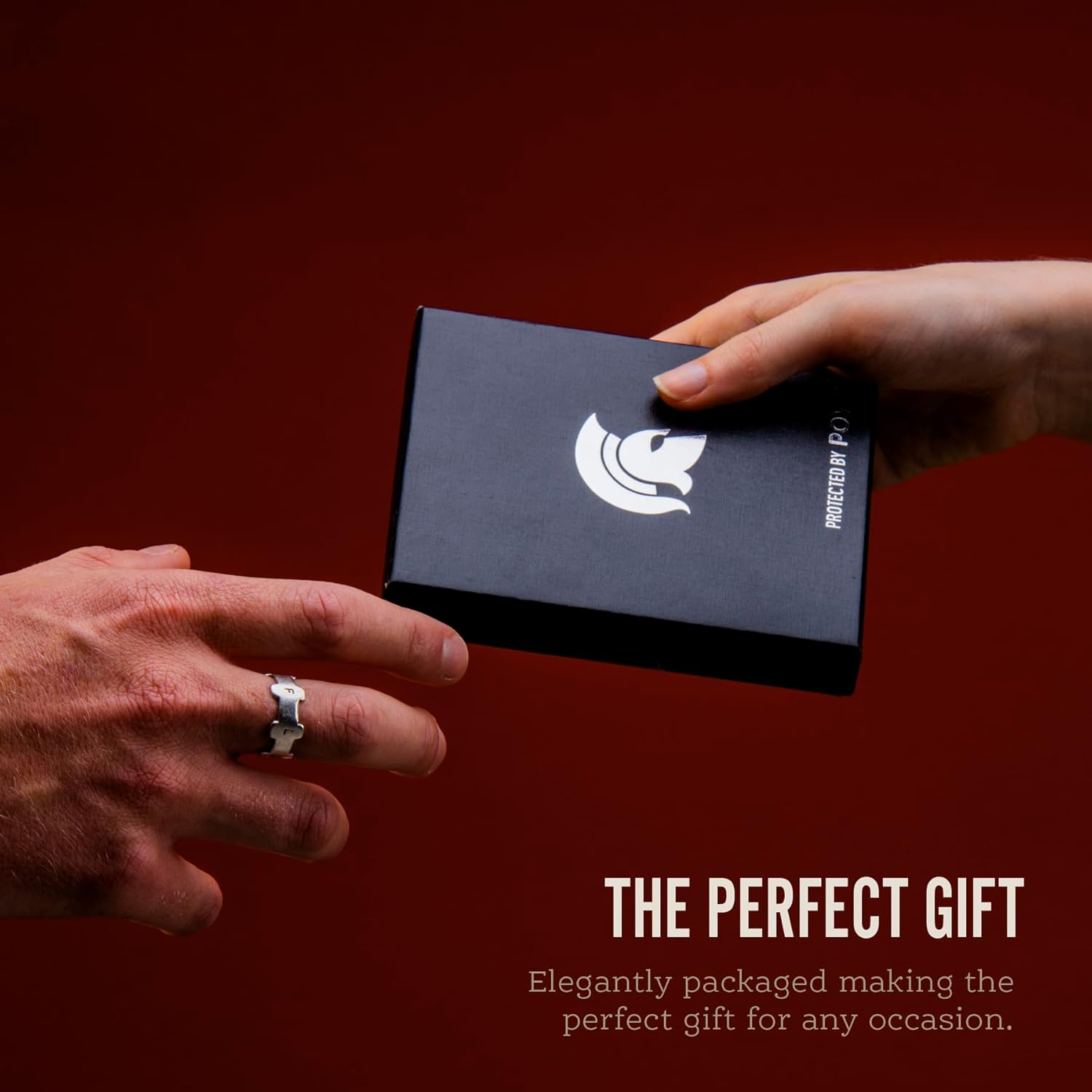 Detalle 2 de POWR porta carte RFID in metallo slim uomo con blocco RFID e portatessere pop-up