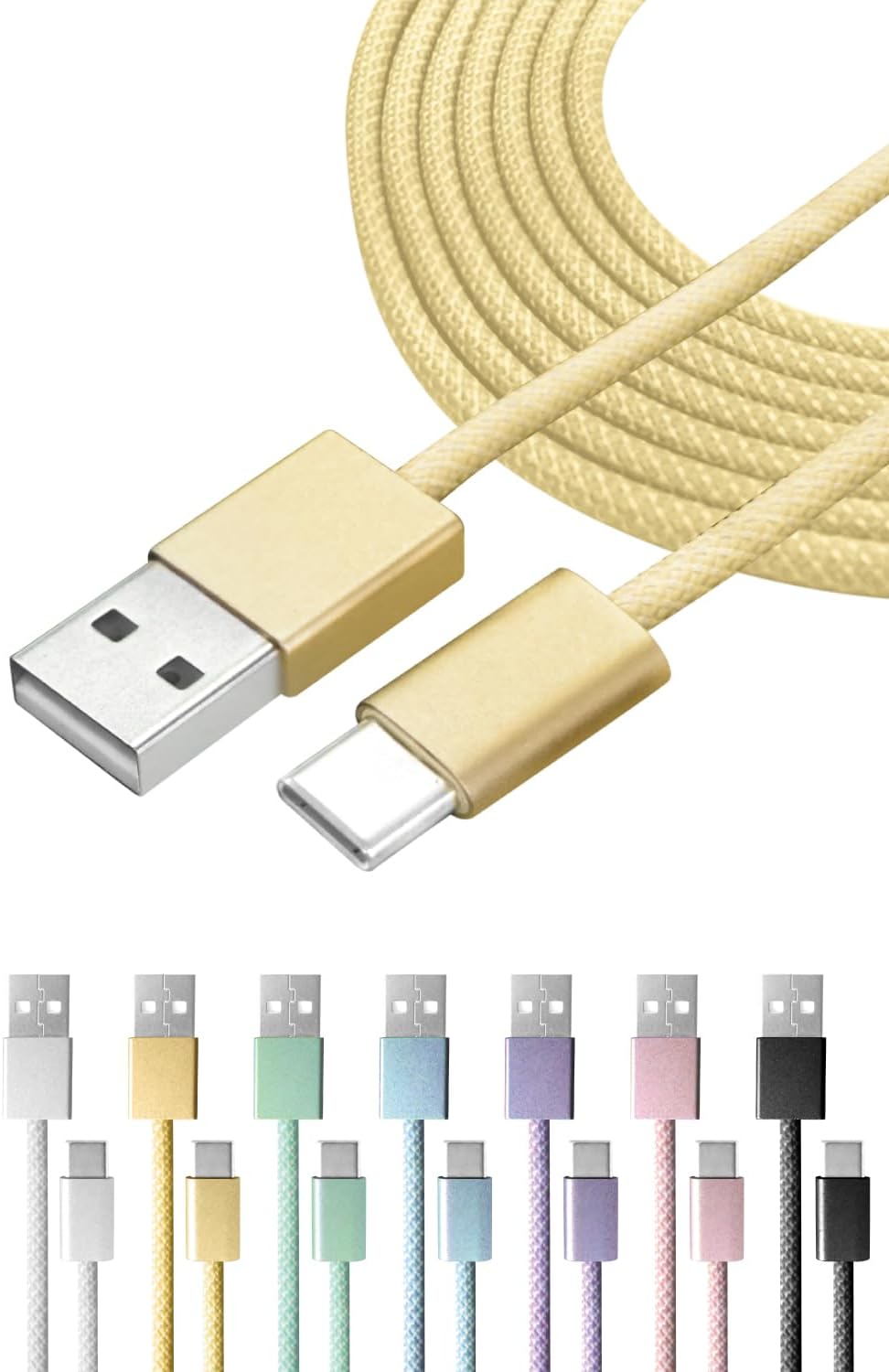 Detalle de shizukawill ACCEUSB1010YE USB Type-A to Type-Cケーブル 1.0m イエロー