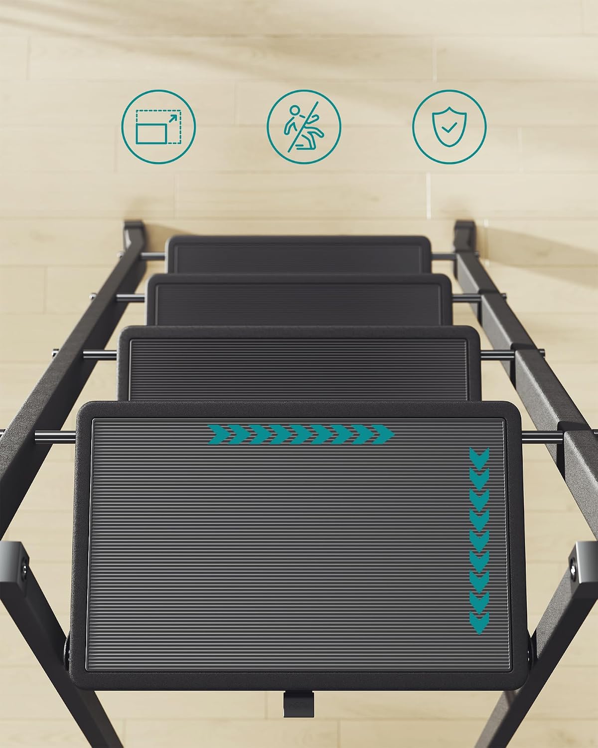 Thumbnail 4 de SONGMICS GSL004BZ01 trapladder met 4 treden, inklapbaar, 150 kg, zwart
