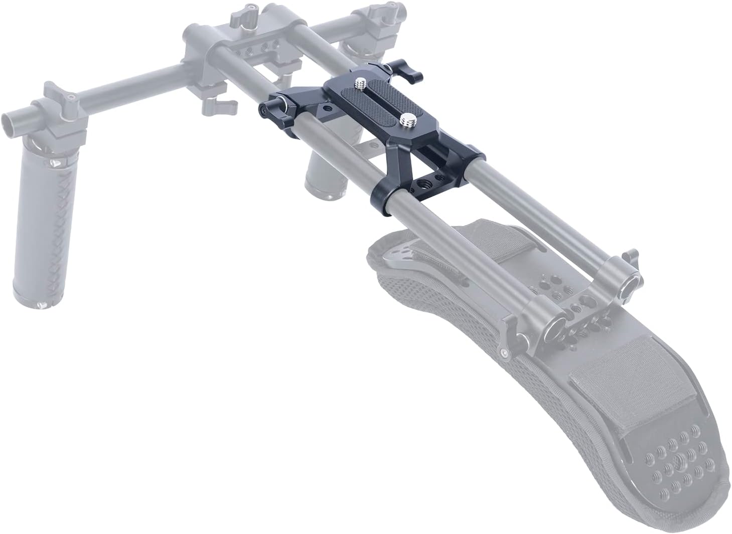 Detalle 2 de NICEYRIG Lightweight Base Plate with 15mm rod clamp 🎥
