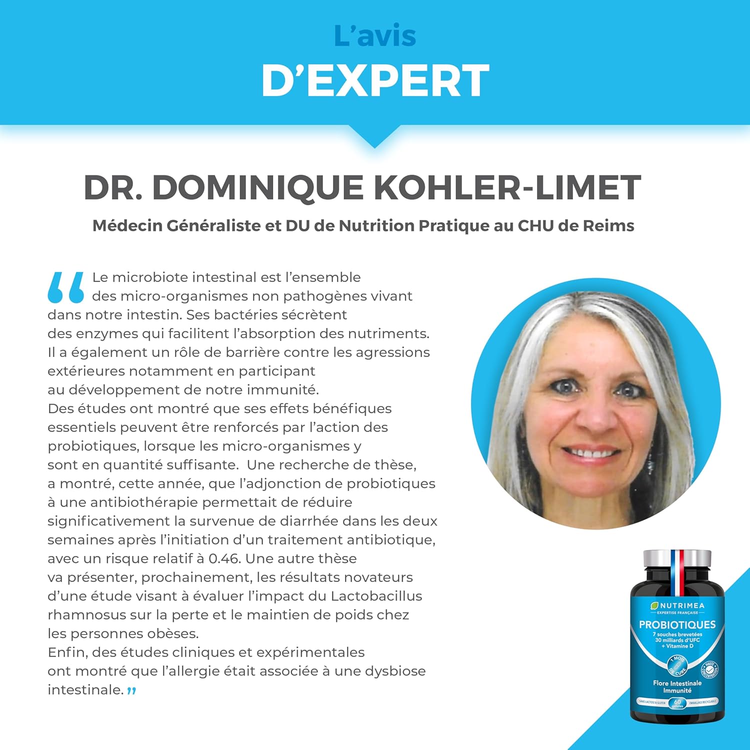 Thumbnail 5 de PROBIOTIQUE Flore Intestinale Probiotique FLORE INTESTINALE Complexe Ferments Lactiques + Vitamine D (7 souches) – 60 gélules vegan, fabriqué en France