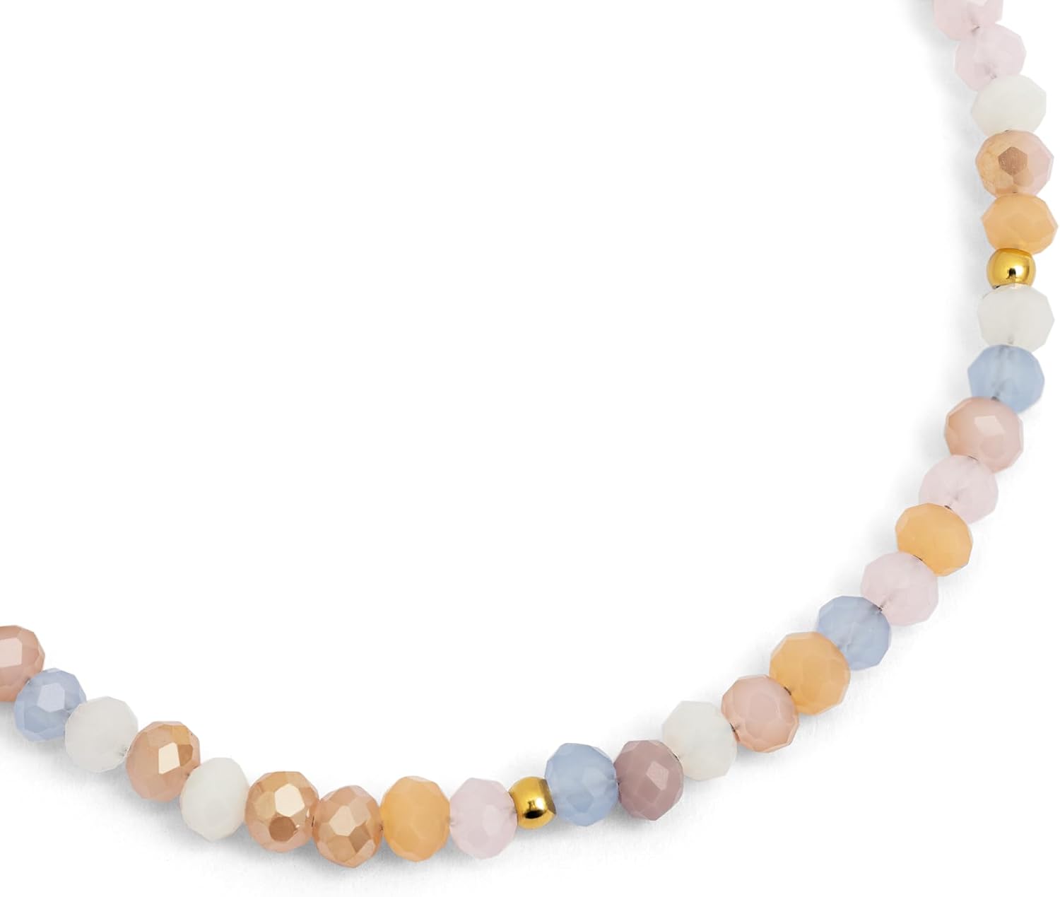 Detalle 1 de SINGULARU Bracciale Daphne: acciaio placcato oro 18KT con cristalli colorati, 16 cm + 3 cm