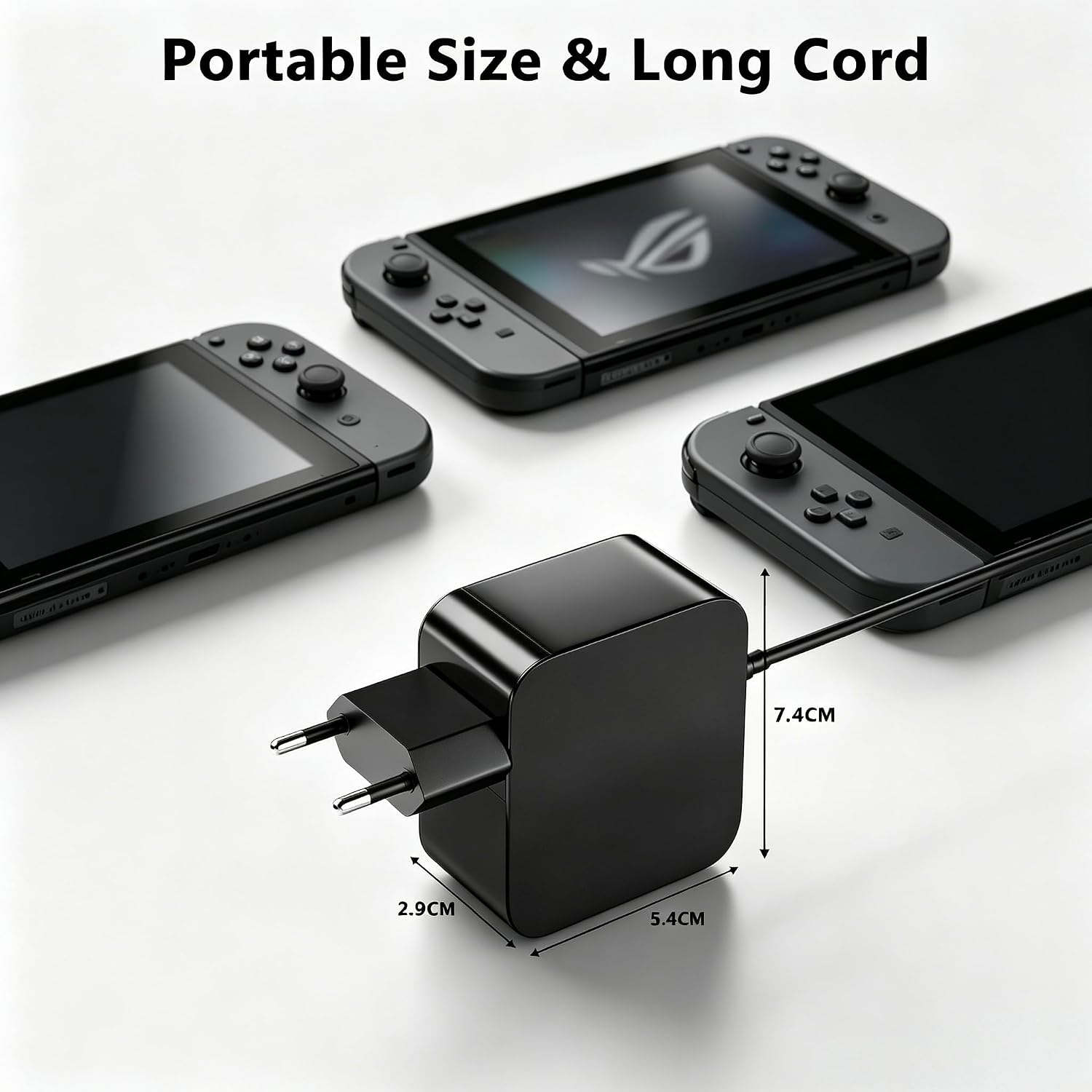 Detalle de Ruilezyo 65W USB-C Netzteil – kompatibel mit Asus ROG Ally X, Lenovo Legion Go, MSI Claw und JBL Charge-Serie