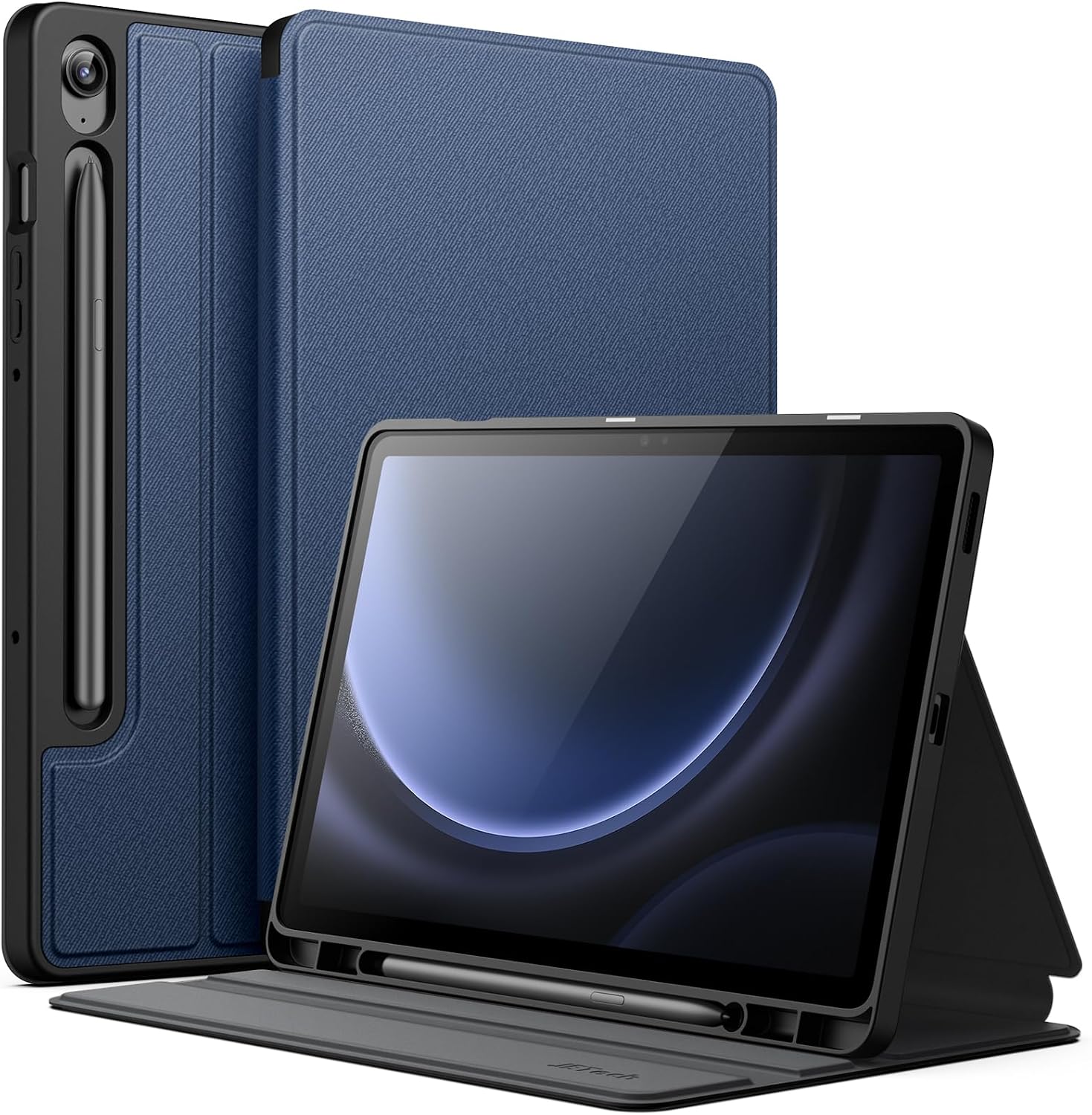 Thumbnail 6 de JETech Hülle mit S‑Pen Halter für Galaxy Tab S10 Lite / S10 FE / S9 FE (10,9 Zoll) – dünnes Folio mit Multi-Winkel, Schwarz
