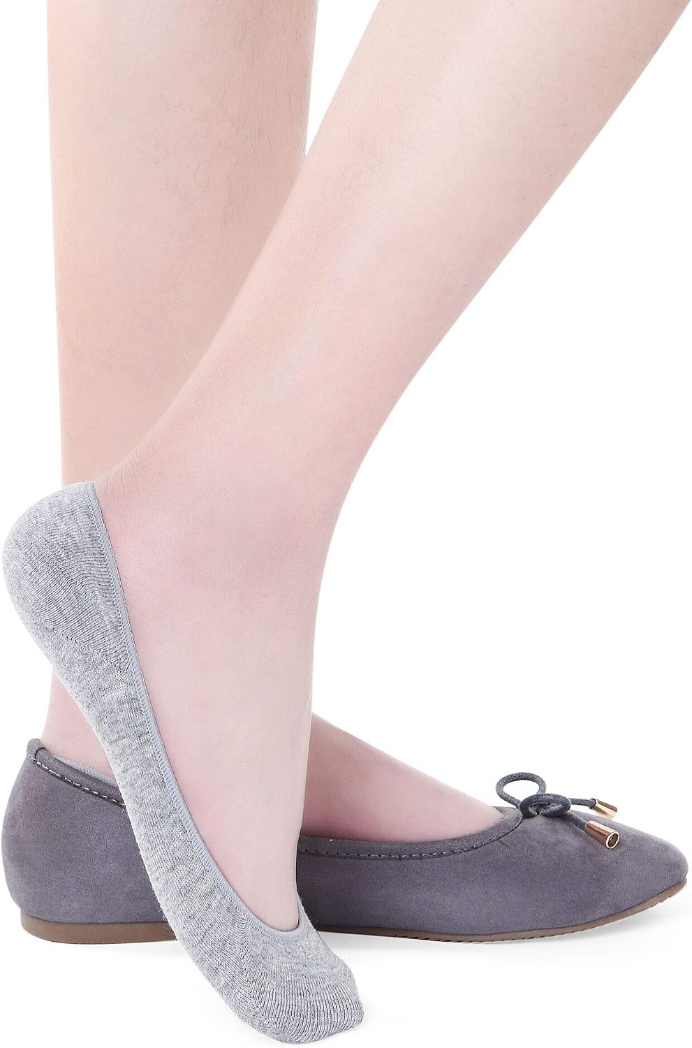 Detalle de Toes Home No Show Socks for Women (Ultra Low Cut Liners) — Non Slip Hidden Footies for Flats