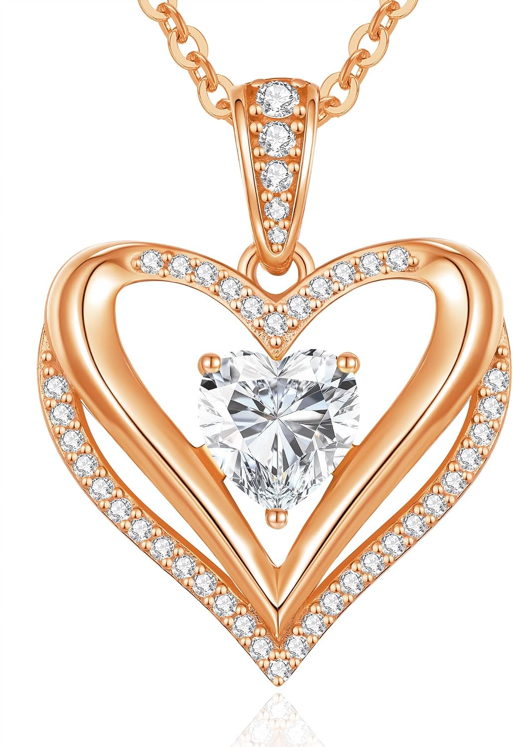 Thumbnail 4 de CDE Moissanite Anhänger Kette Silber 925 Herz VVS1 💎
