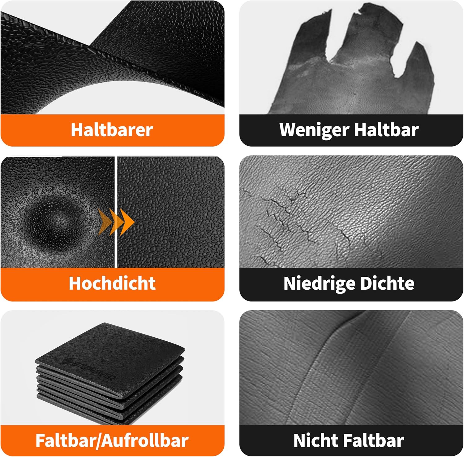 Thumbnail 5 de Stepwaver Bodenschutzmatte 160x75 cm – Schalldämmend, 4 mm, für Laufband und mehr
