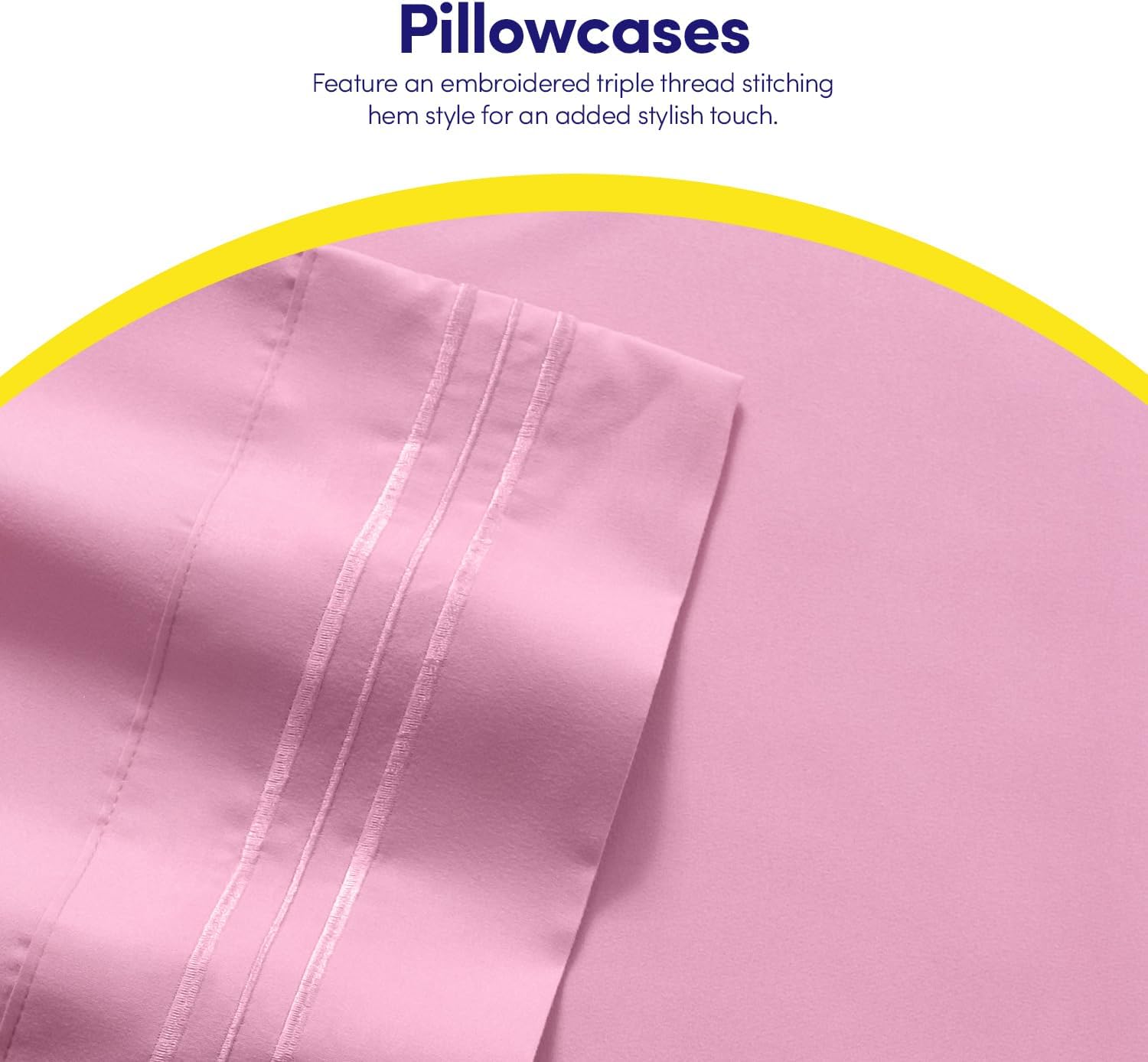 Thumbnail 6 de 1500 Supreme Collection Twin XL Pink Sheet Set (3 Piece) with Stay-In-Place Fit and Deep Pockets