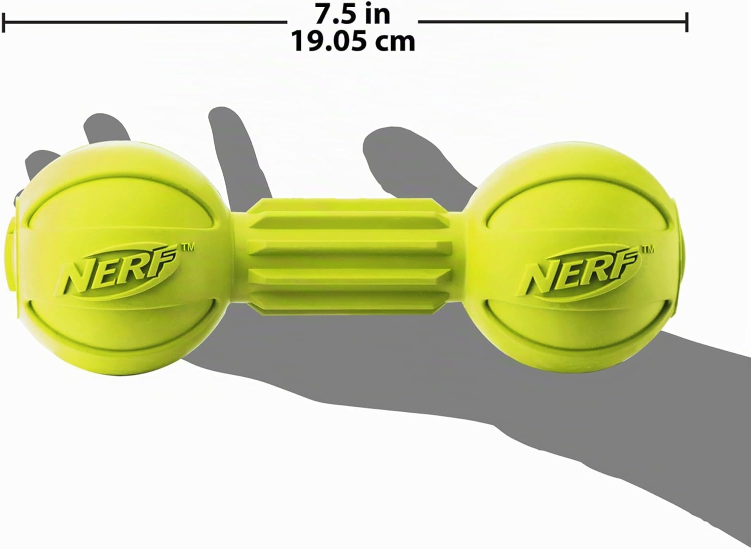Detalle de Nerf jouet à mâcher pour chien en forme d’haltère – Taille M