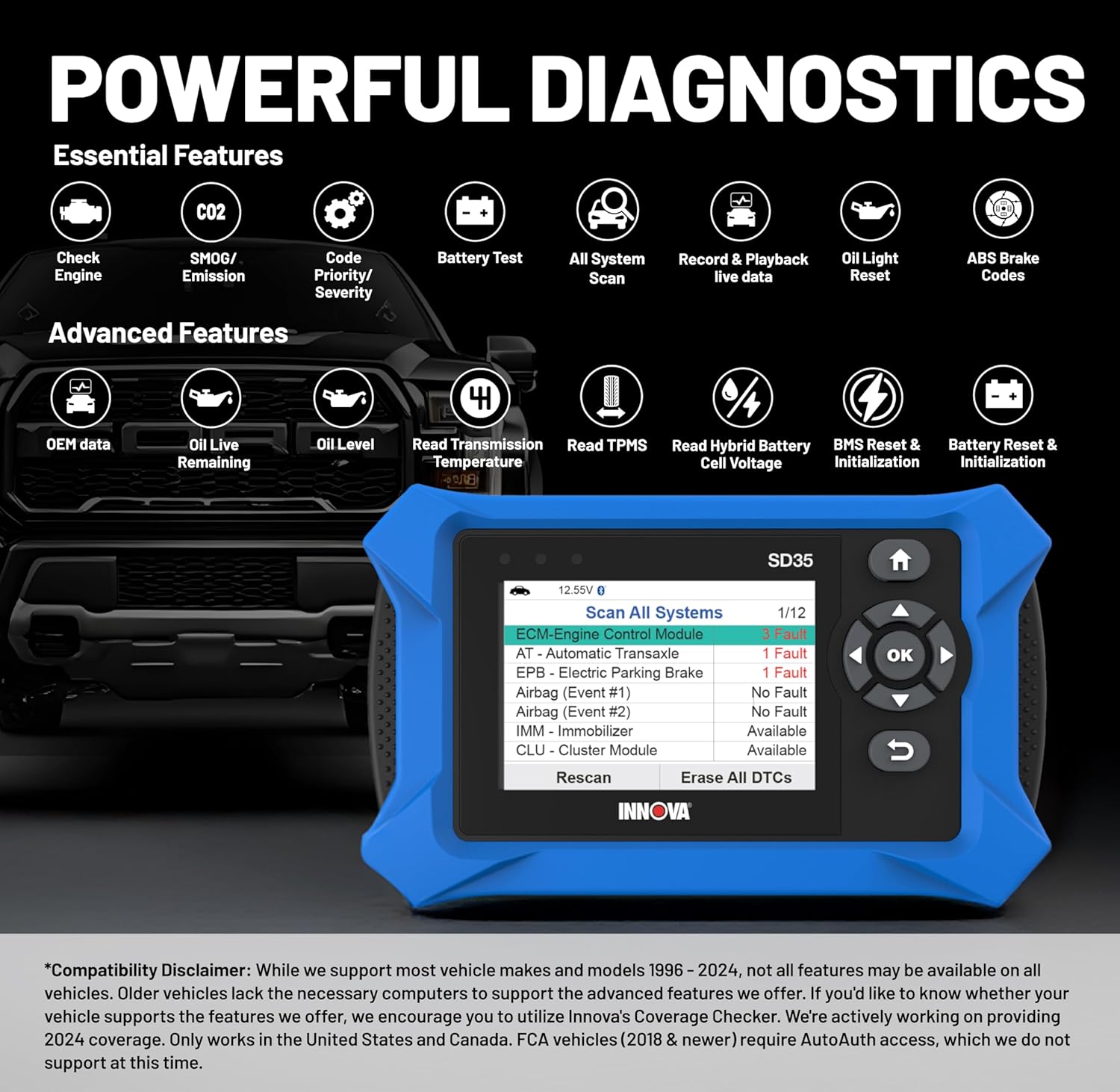 Thumbnail 6 de Innova OBD2 scanner SD35