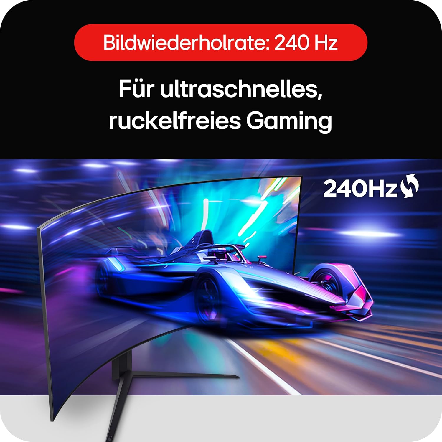 Detalle de LG Ultragear 45GS96QB-B.AEU – 45 Zoll OLED Curved Gaming-Monitor mit 240 Hz