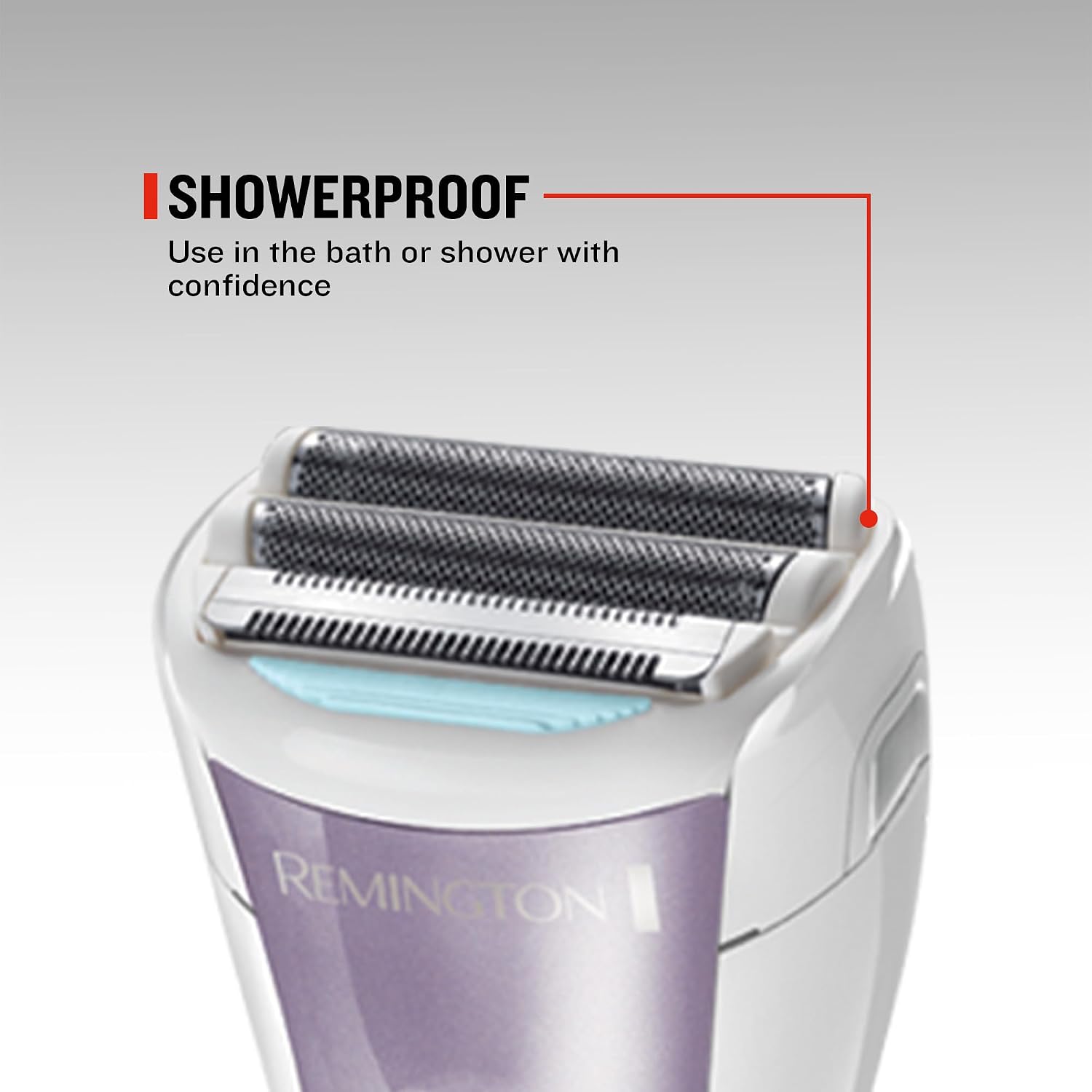 Detalle de Remington Cordless Electric Lady Shaver for Women (WDF4840) – Practical, showerproof wet & dry shaver with bikini attachment