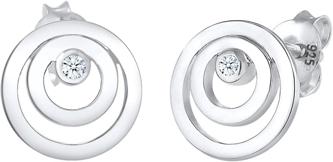 Detalle de Elli DIAMONDS Earrings Circle mit Diamant 0,03 ct.
