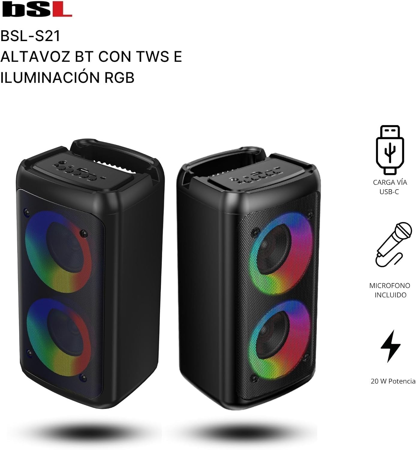 Thumbnail 2 de BSL-S21 Enceinte Bluetooth 20 W