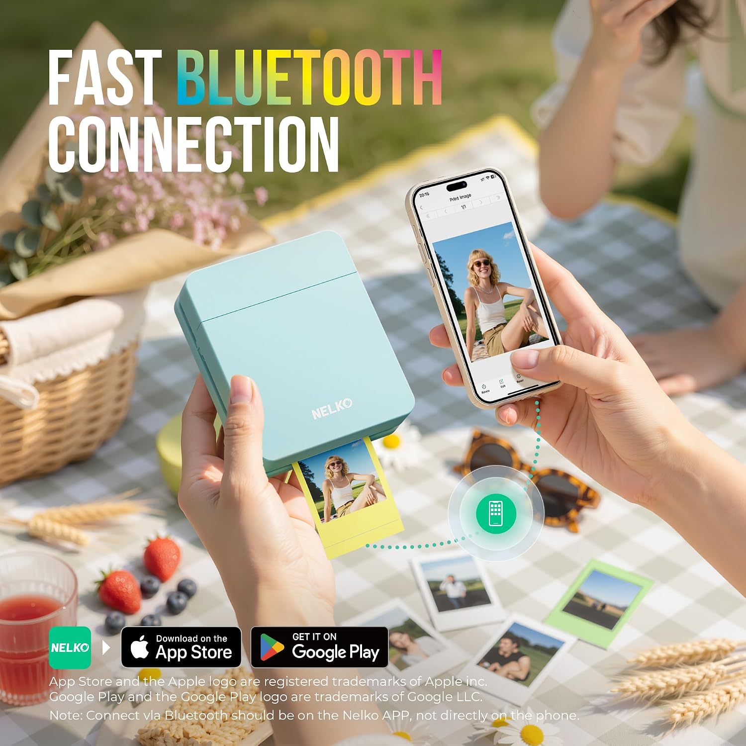 Thumbnail 4 de Nelko PP01 Portable Photo Printer: 100-Sheet Instant Sticker Printer for iOS & Android