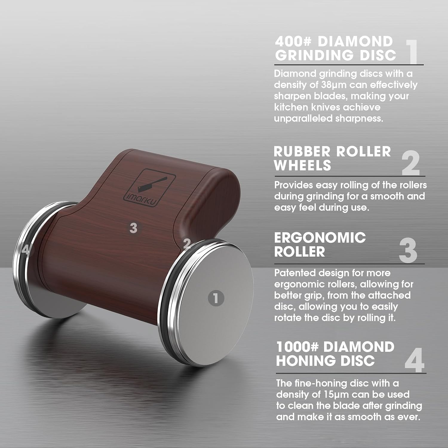 Thumbnail 3 de imarku Rolling Knife Sharpener, ABS