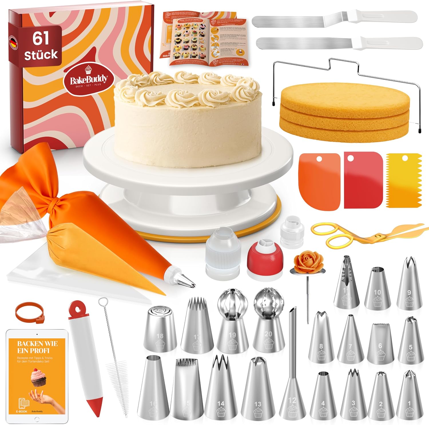 Detalle de BakeBuddy Tortenset 61‑teilig
