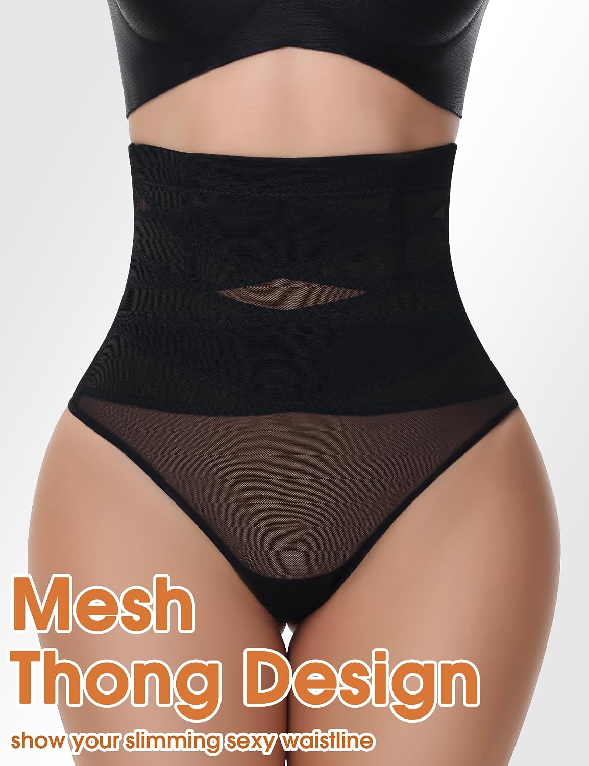 Detalle 2 de Yeblues Tummy Control Thong Shapewear for Women, Seamless Polyester-Blend