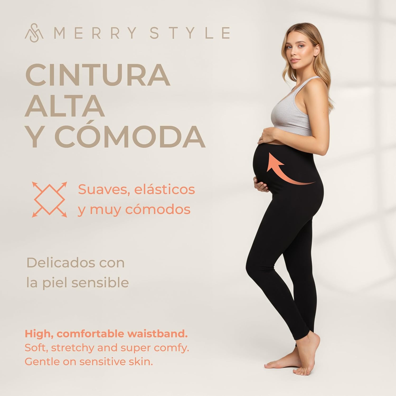Detalle de Merry Style MS10-297 Leggins premamá cintura alta