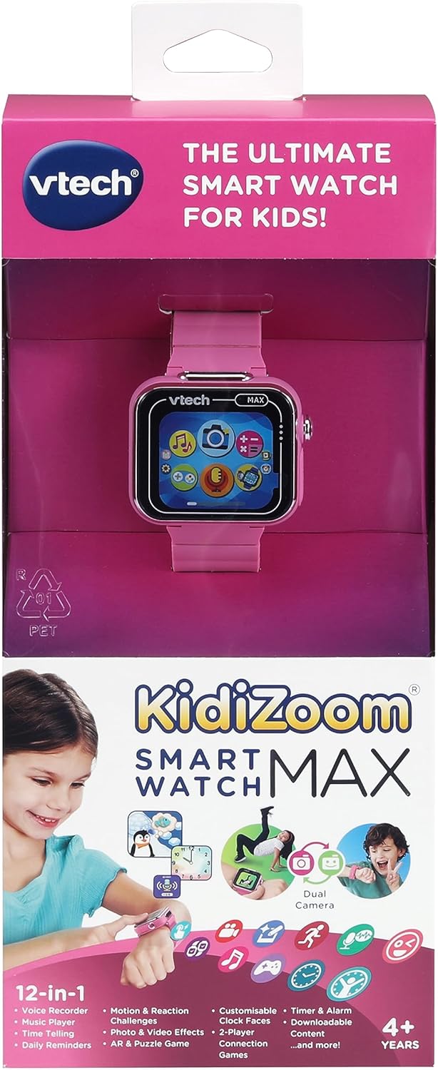 Thumbnail 4 de VTech KidiZoom Smart Watch Max for Kids (Pink) with Dual Camera, Touch Screen and 8 Games