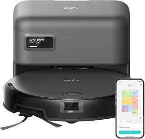 Detalle de eufy C10 Robot Aspirador Ultraplano con Vaciado Automático🧹