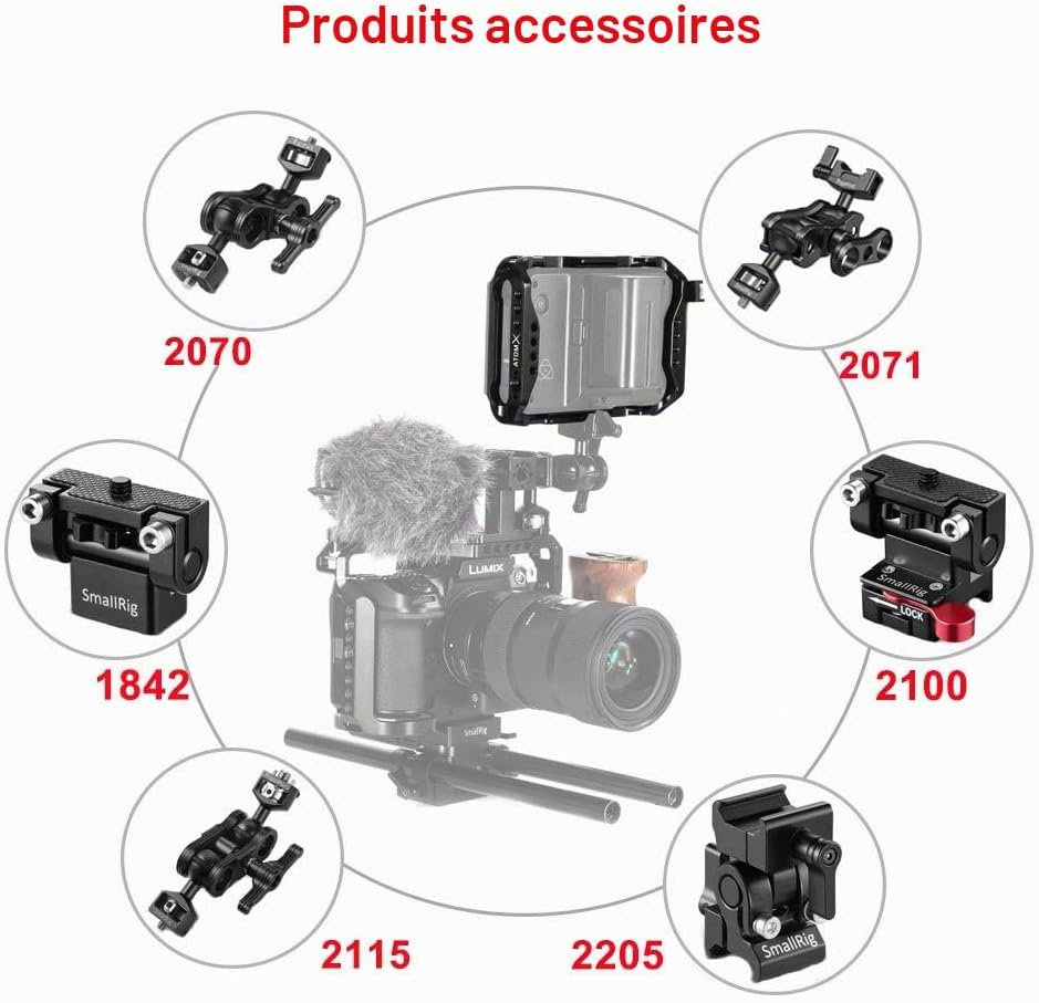 Detalle 2 de SMALLRIG 5 Pouces Cage pour Atomos Shinobi - 2305