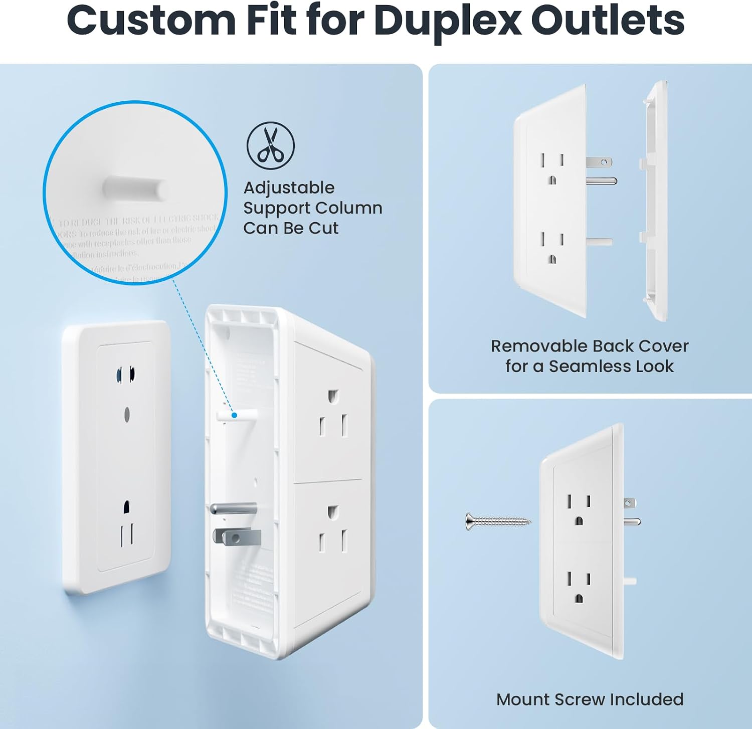 Detalle de POWSAF Wall Outlet Surge Protector with 5 Outlets