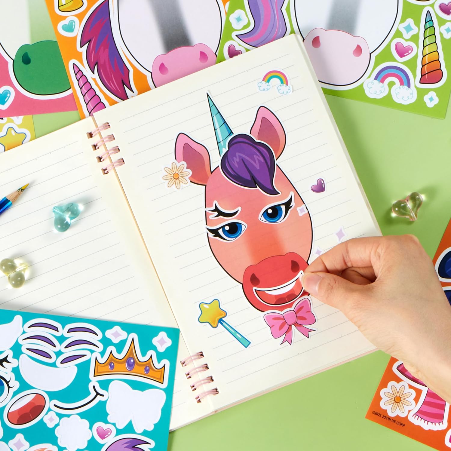 Thumbnail 6 de JOYIN unicorn sticker faces set 36 pcs
