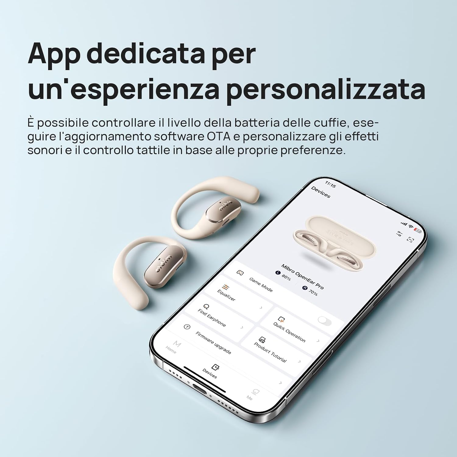 Detalle de Mibro OpenEar Pro cuffie Bluetooth Sport senza fili con microfono e gancio auricolare Air
