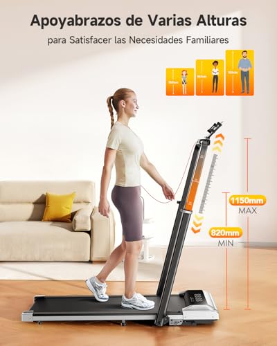 Detalle de Toputure 6 en 1 Cinta de Correr Plegable: altura e inclinación ajustables para casa u oficina