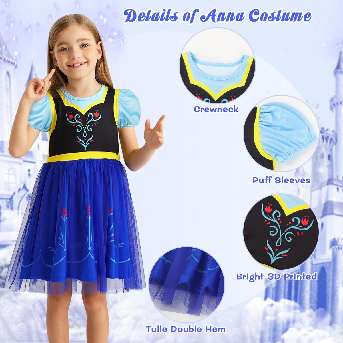 Detalle 2 de Girls' Tulle Princess Dress